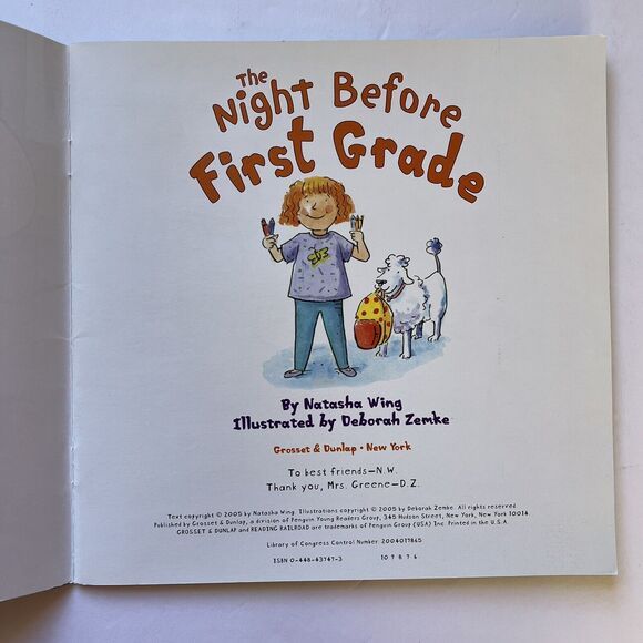 Set Of 2 Childrens Story Books Paperback Napping House Night Before First Grade - Picture 7 of 9